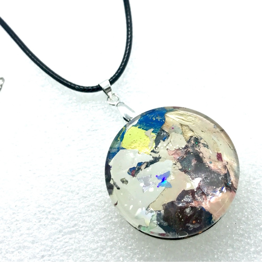 Statement Snap pendant with handmade 30mm snap SJ30 simple round StyleDot